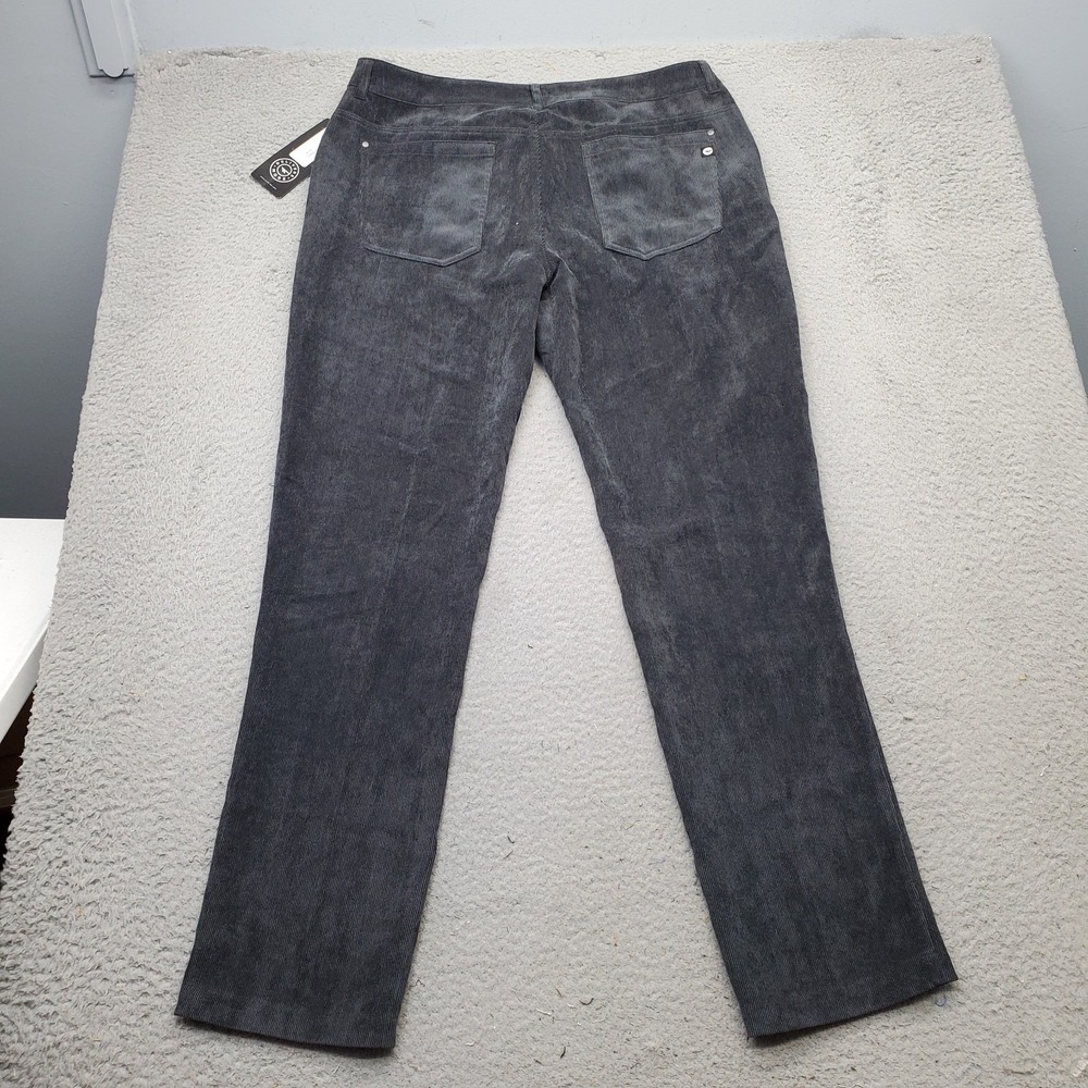 Hi-Tec Golf Pants Mens Size 34 Black Corduroy Performance Dark Wash Straight Leg - Picture 2 of 9
